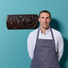 Victorian Carved Mahogany Wall Hanging Panel