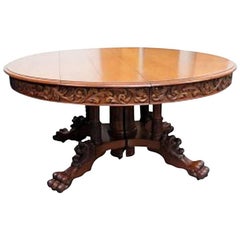 Victorian Carved Oak Dining Table