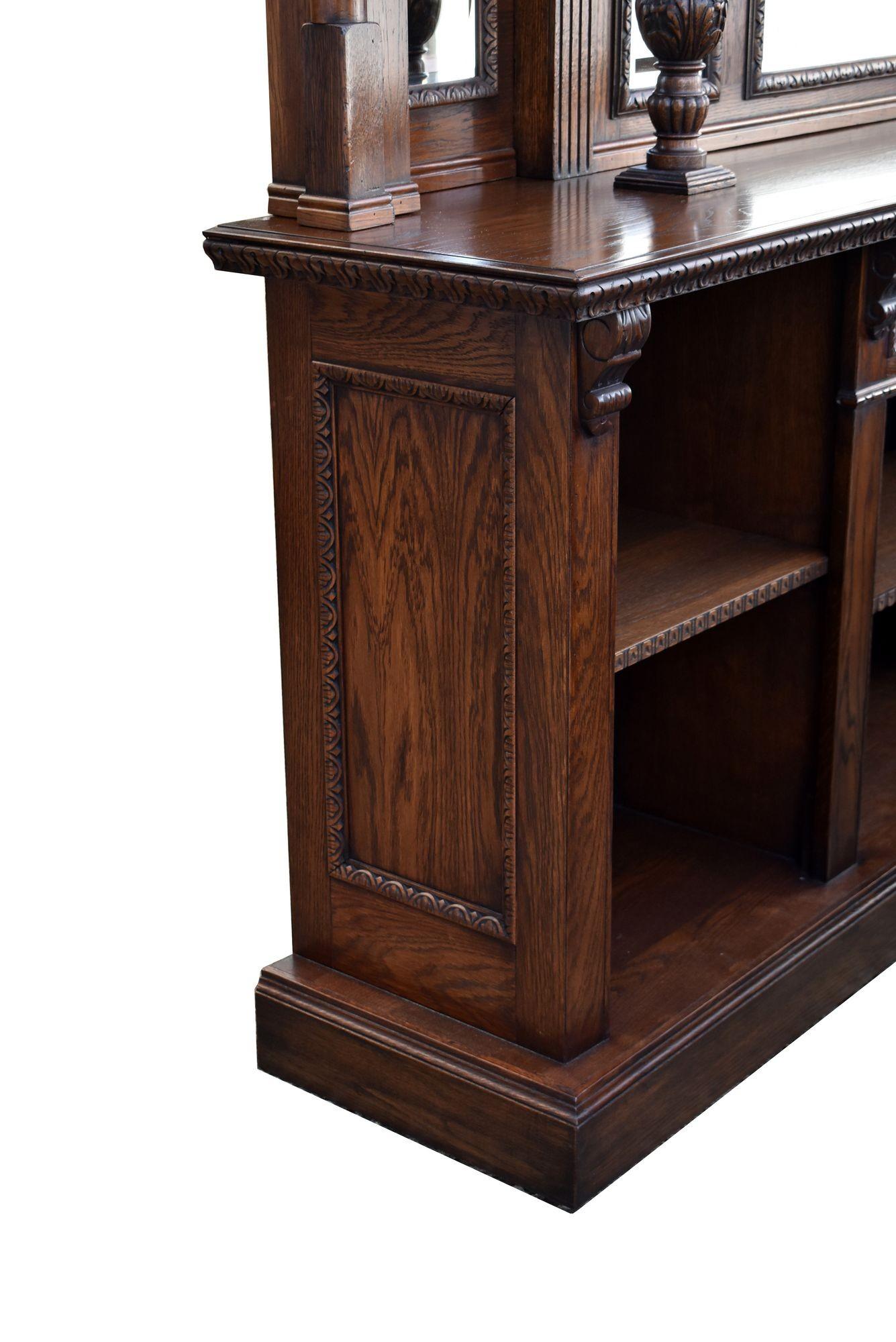 Viktorianische geschnitzte Oak Front und Back Bar im Angebot 8