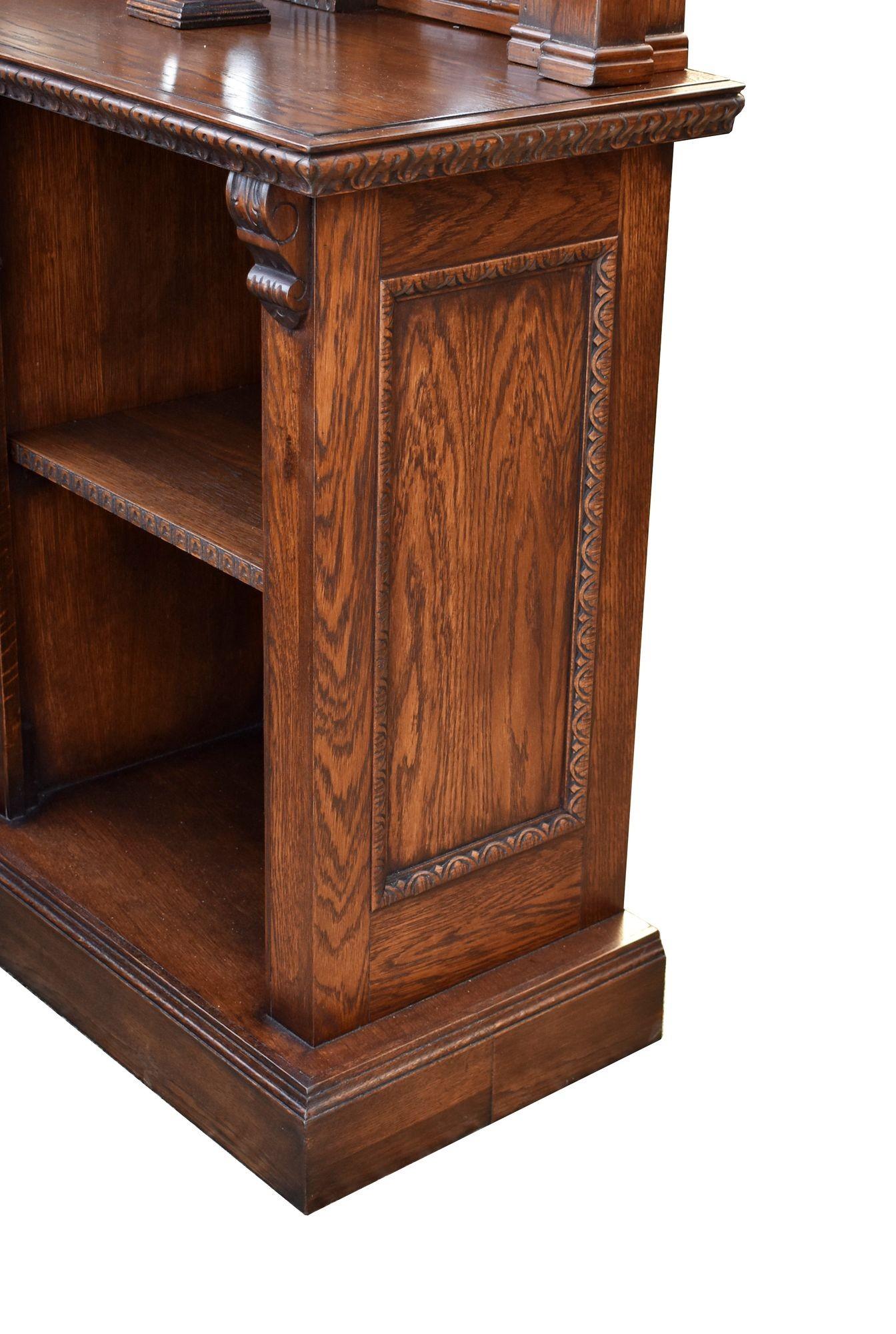 Viktorianische geschnitzte Oak Front und Back Bar im Angebot 10