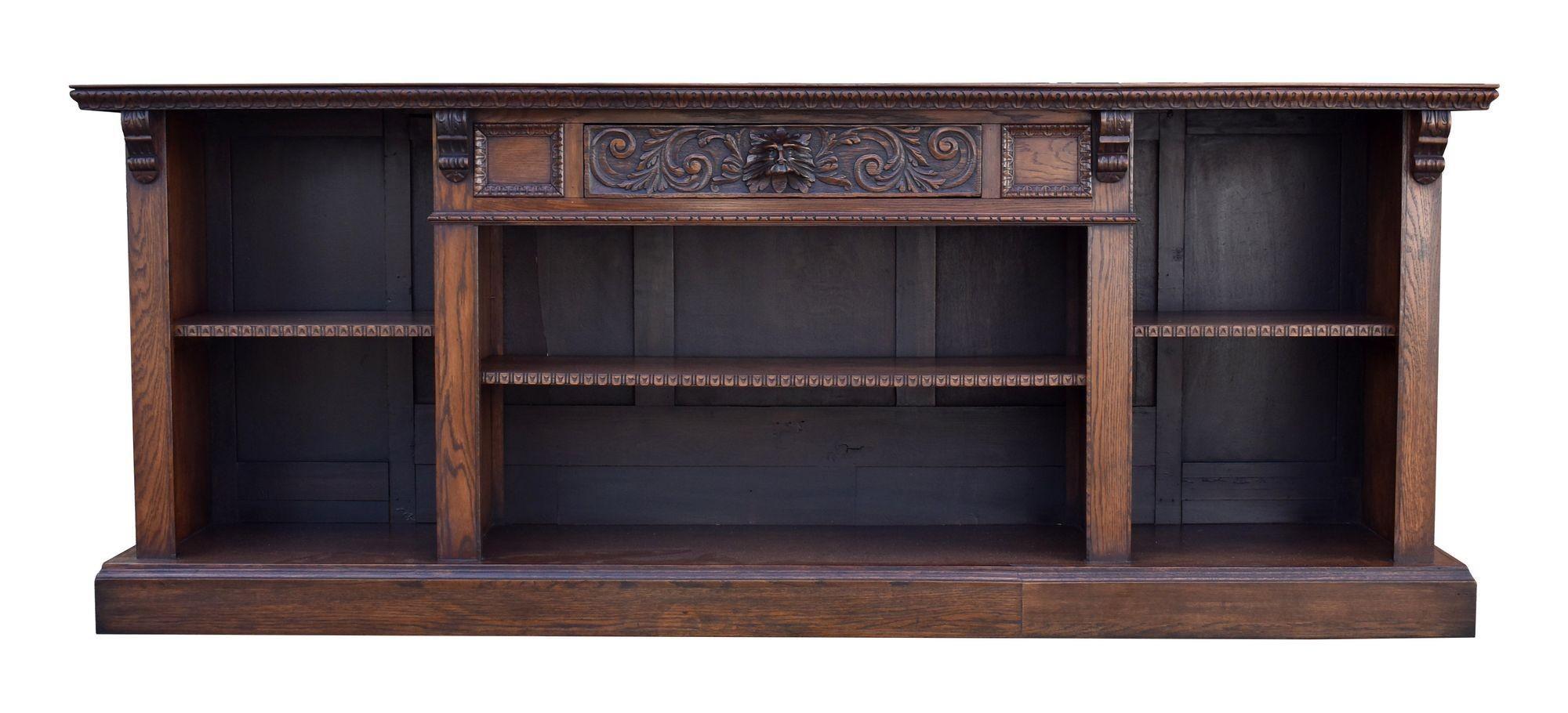 Viktorianische geschnitzte Oak Front und Back Bar im Angebot 12