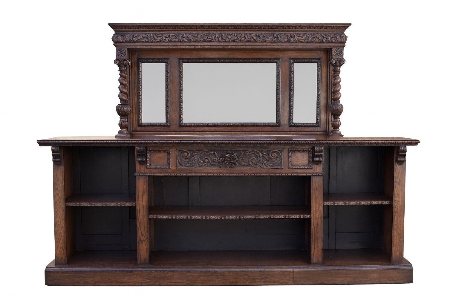 Viktorianische geschnitzte Oak Front und Back Bar (Englisch) im Angebot