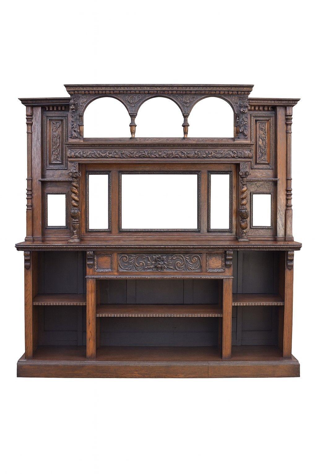 Viktorianische geschnitzte Oak Front und Back Bar (19. Jahrhundert) im Angebot