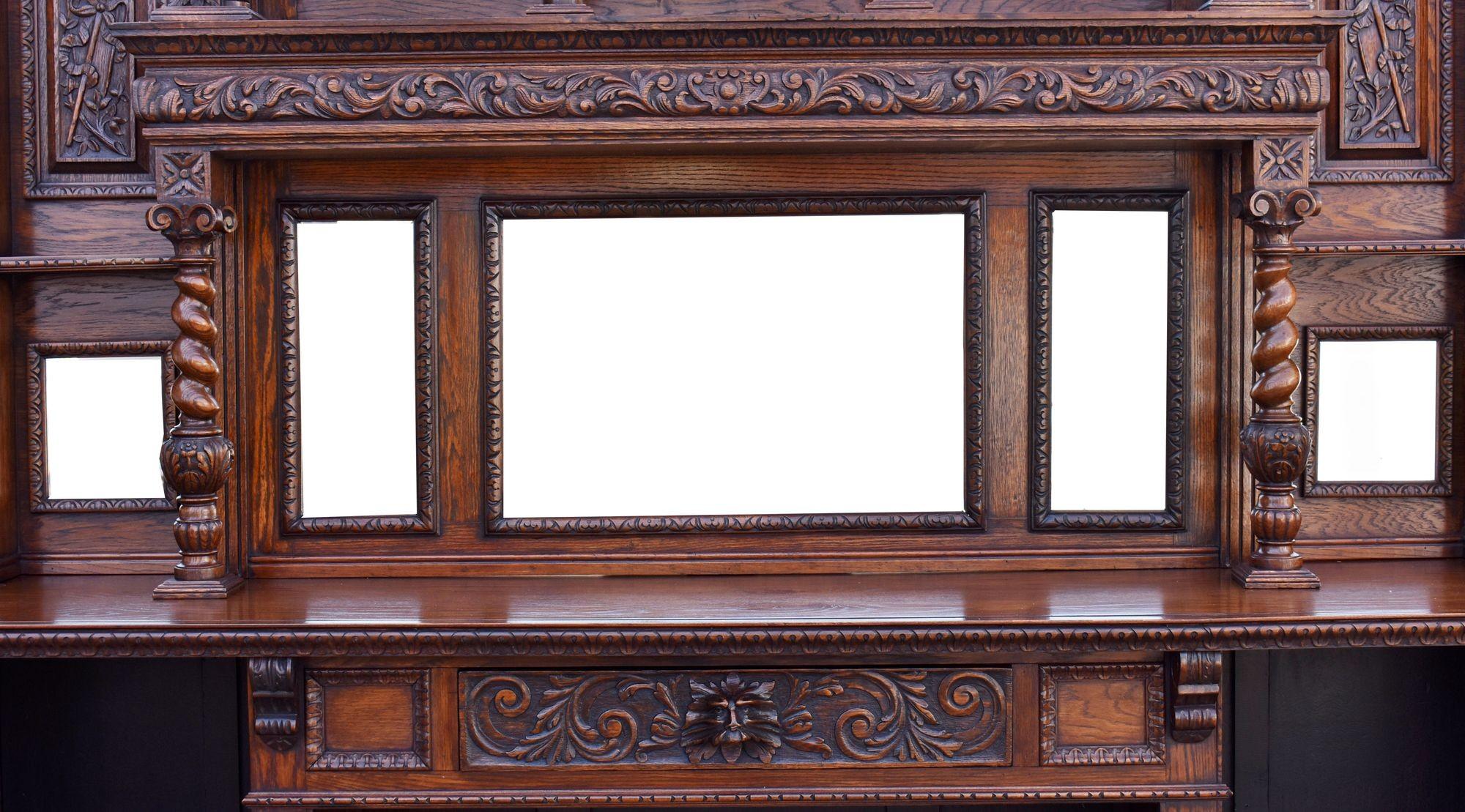 Viktorianische geschnitzte Oak Front und Back Bar im Angebot 2