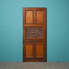 Victorian Carved Oak Front or Exterior Door