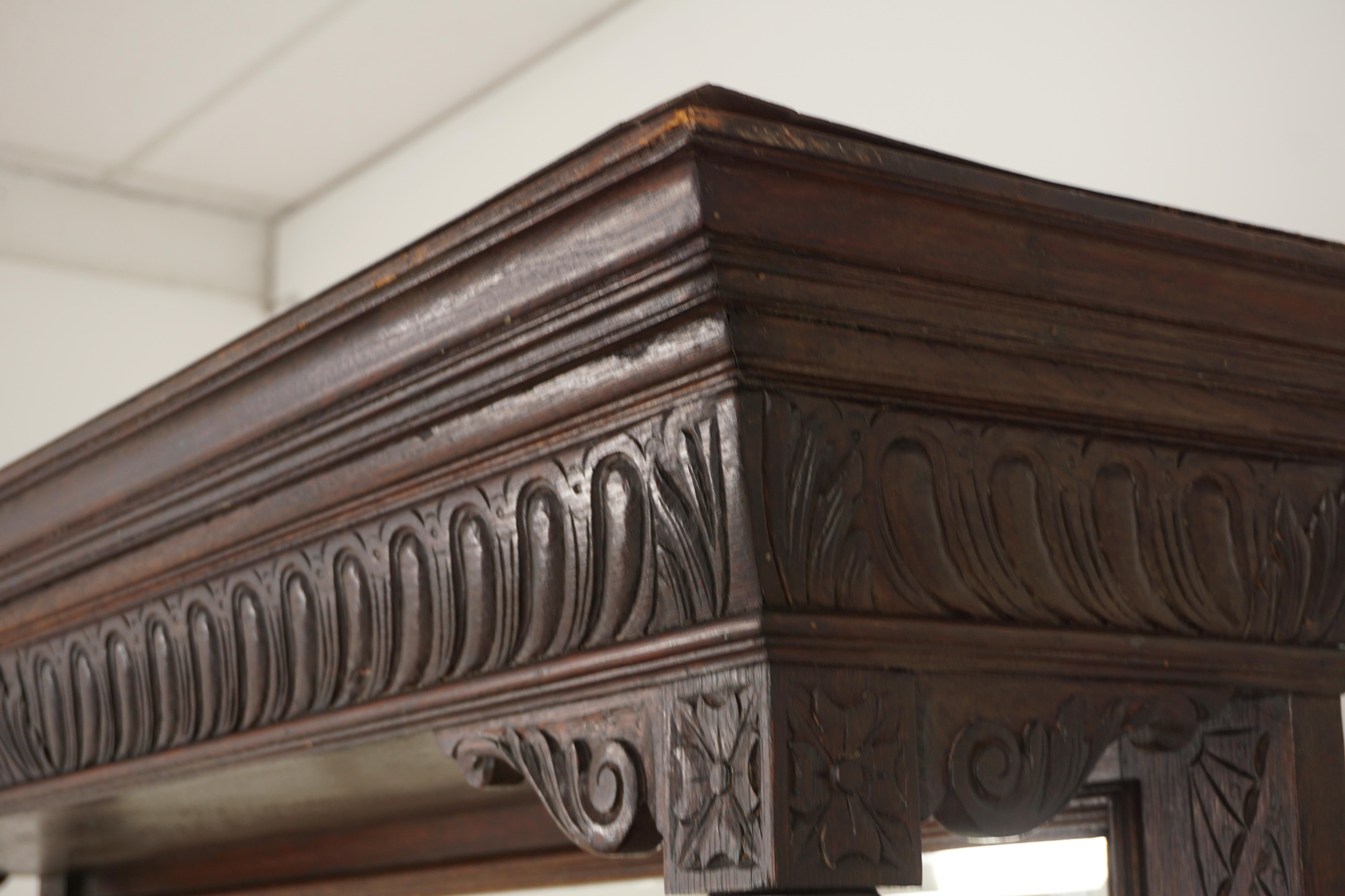 Mid-20th Century Victorian Carved Oak 