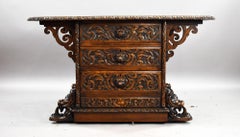 Victorian Carved Oak Partners Writing Table