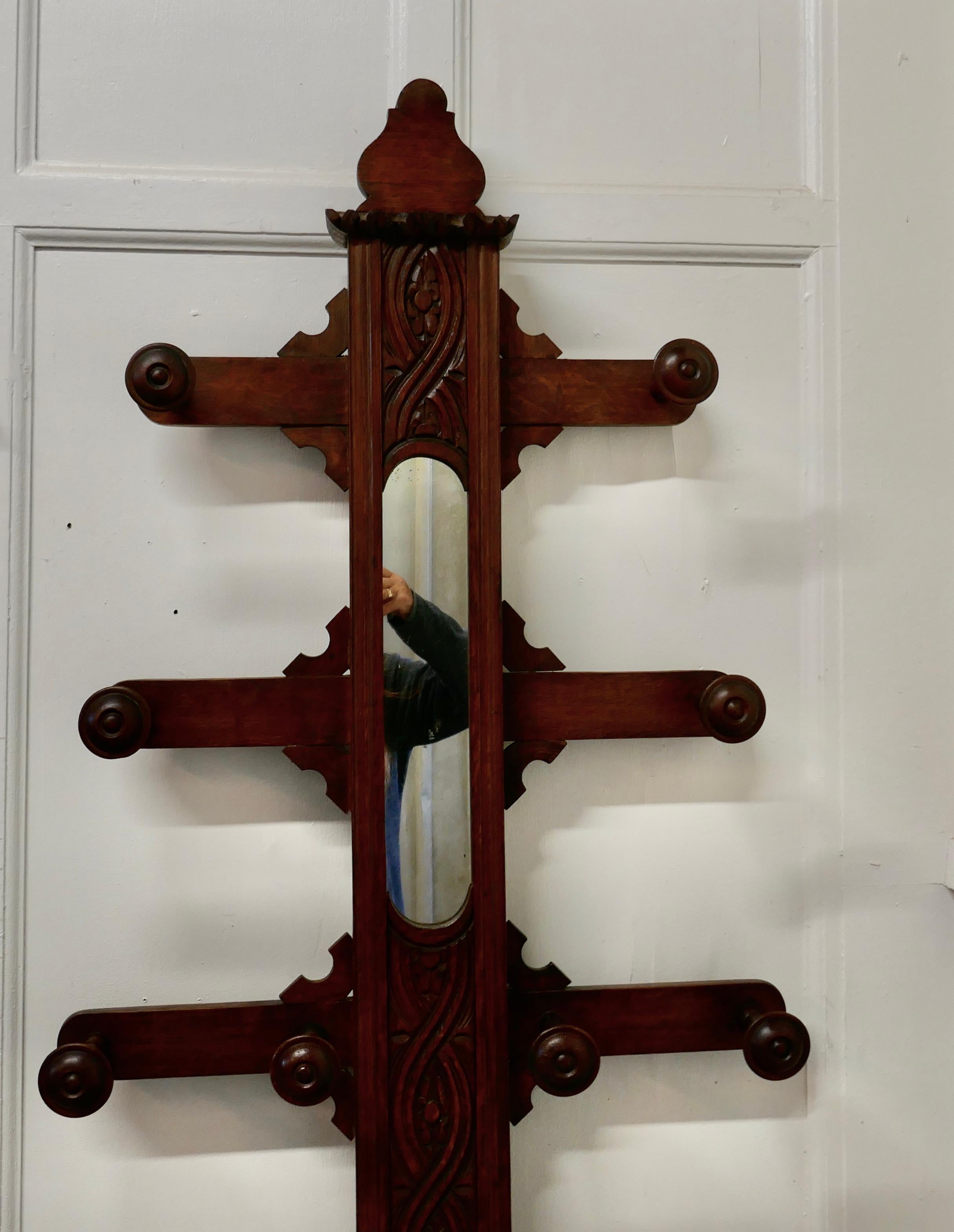 Victorian Carved Oak Tree Hall Stand In Good Condition In Chillerton, Isle of Wight