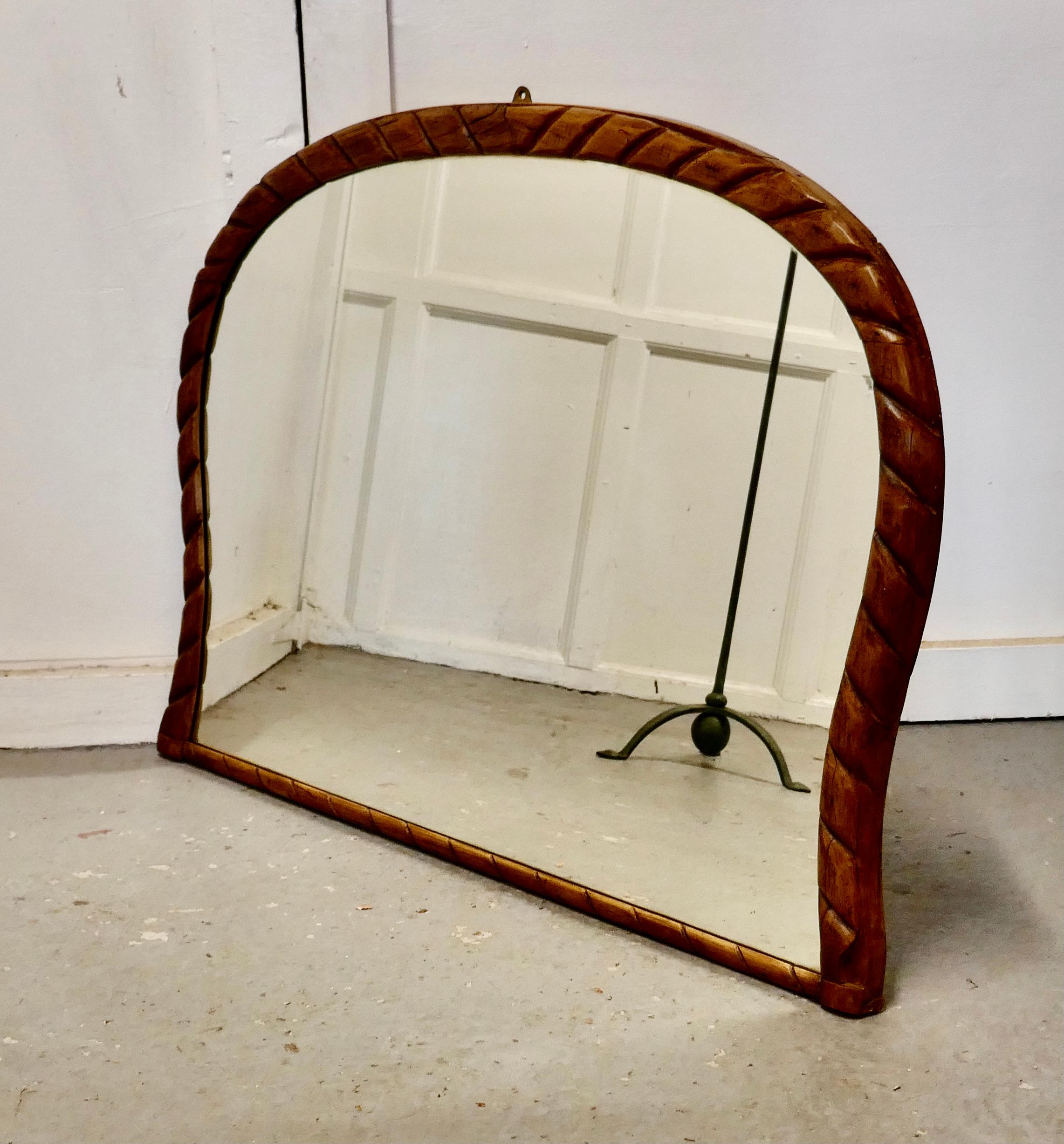 Victorian Carved Pine Overmantle Mirror 4