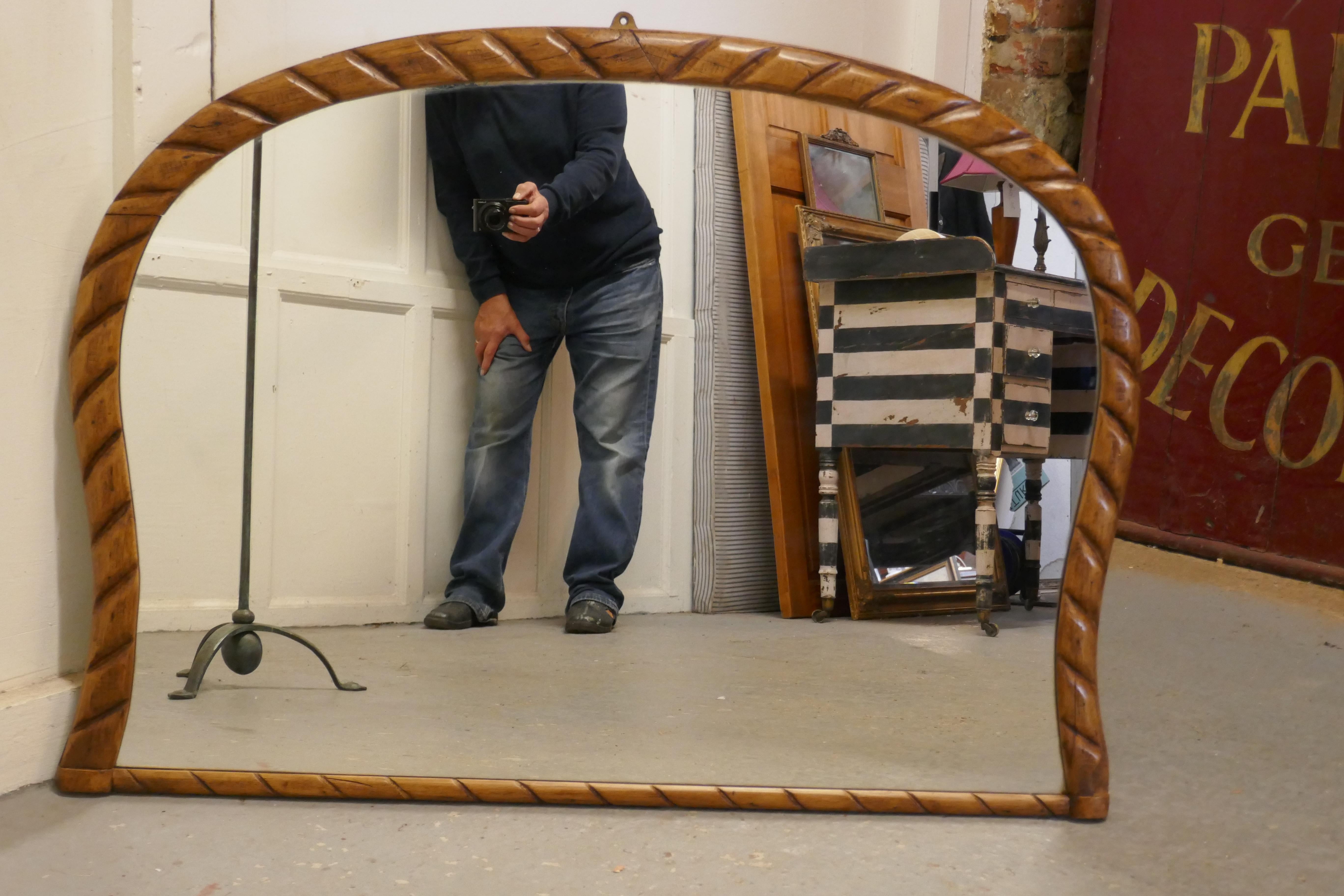 Victorian Carved Pine Overmantle Mirror 5