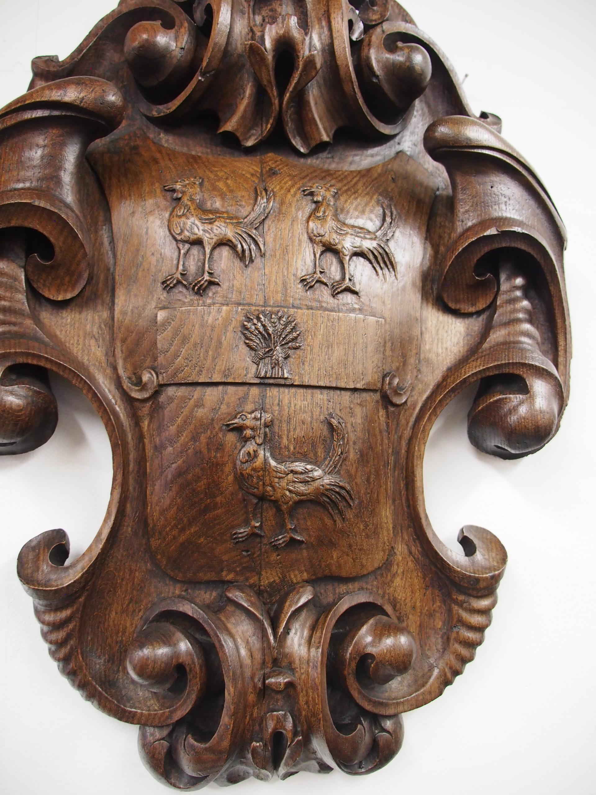Victorian Carved Shield Plaques, circa 1860 5
