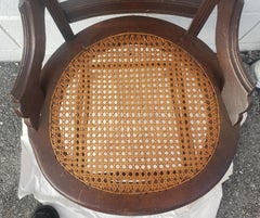 Victorian Carved Walnut and Cane Seat Side Chair