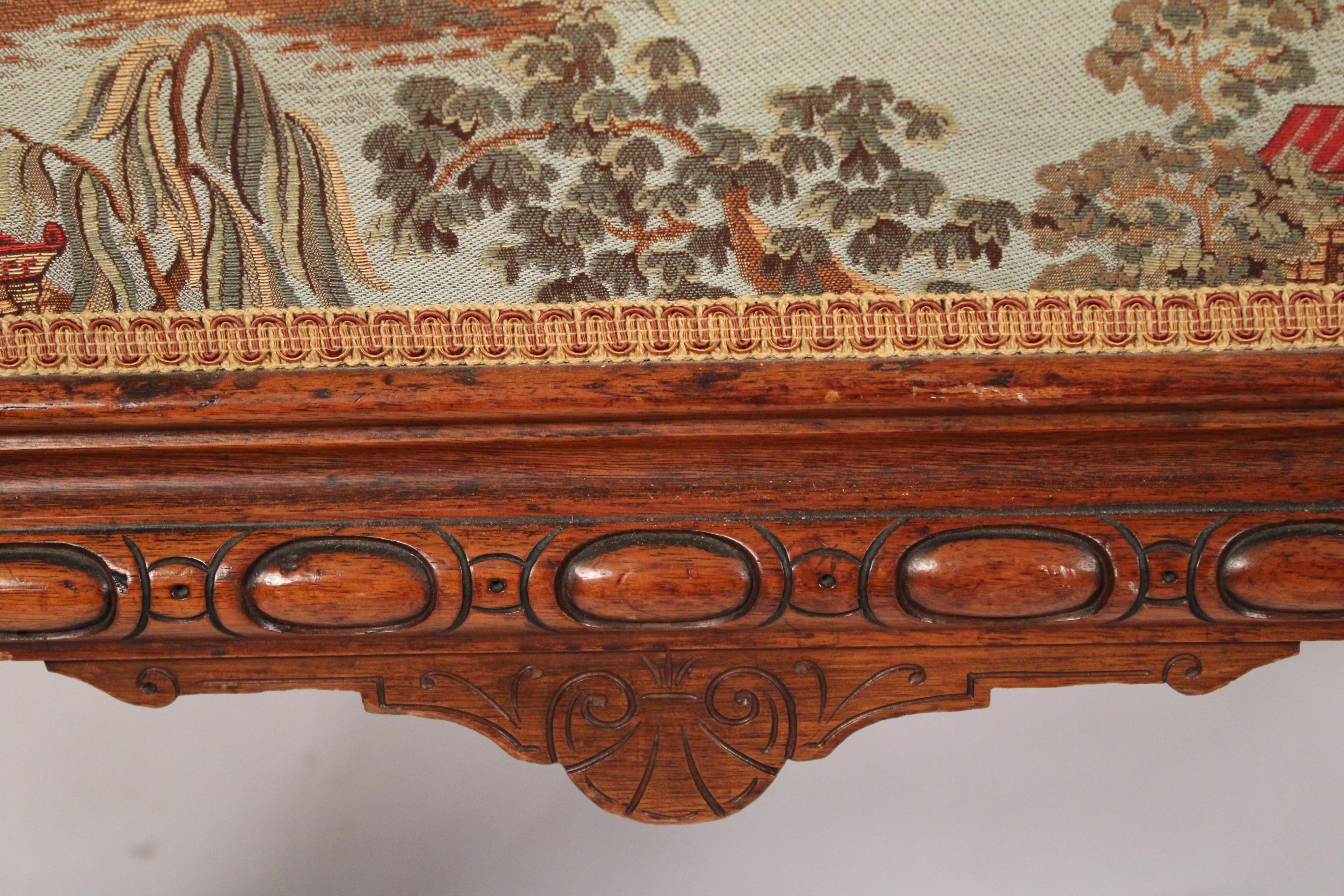Victorian Carved Walnut Armchair 5
