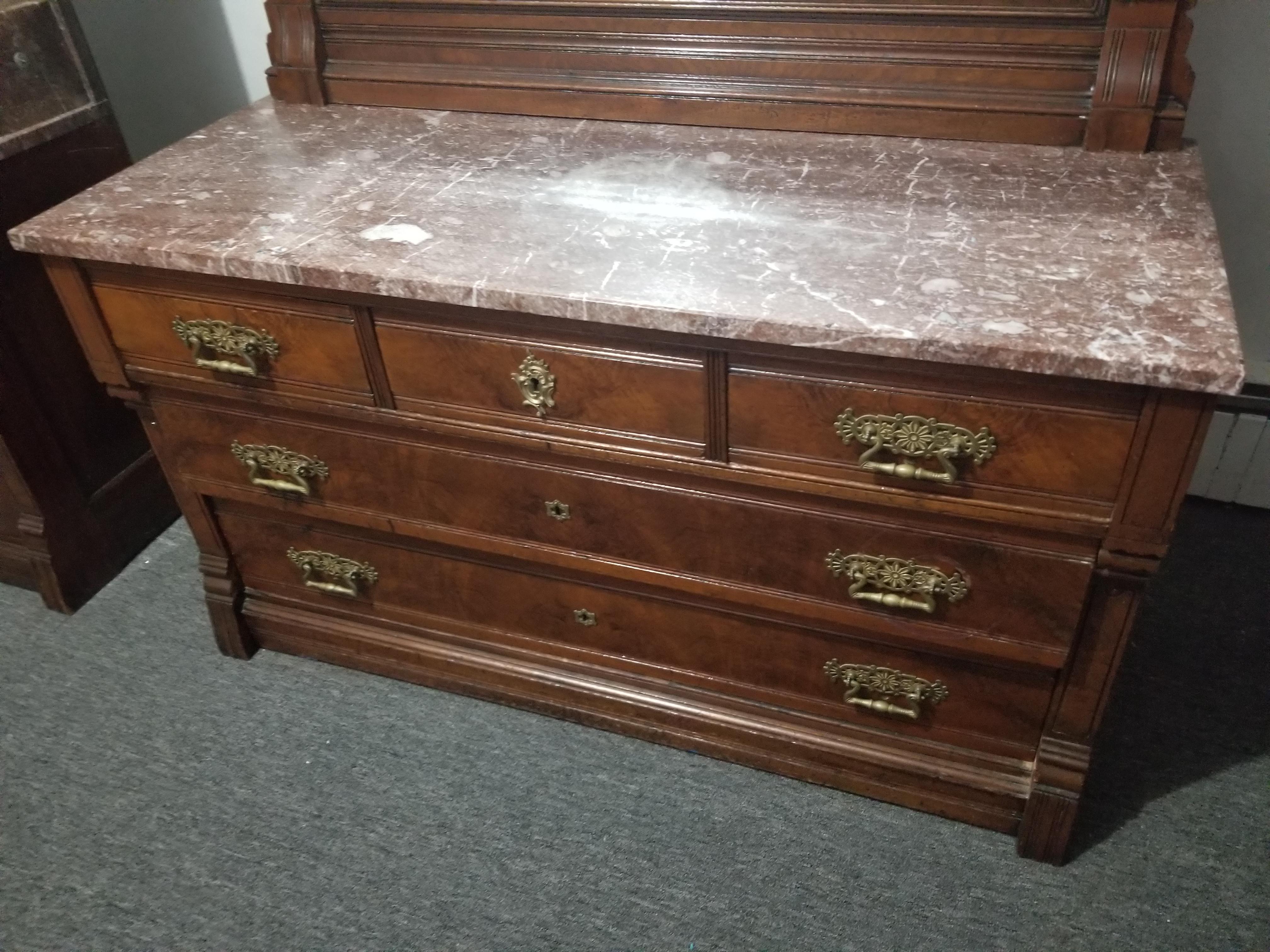 Victorian Carved Walnut Bedroom Suite, Renaissance Revival, Circa 1870 For Sale 10