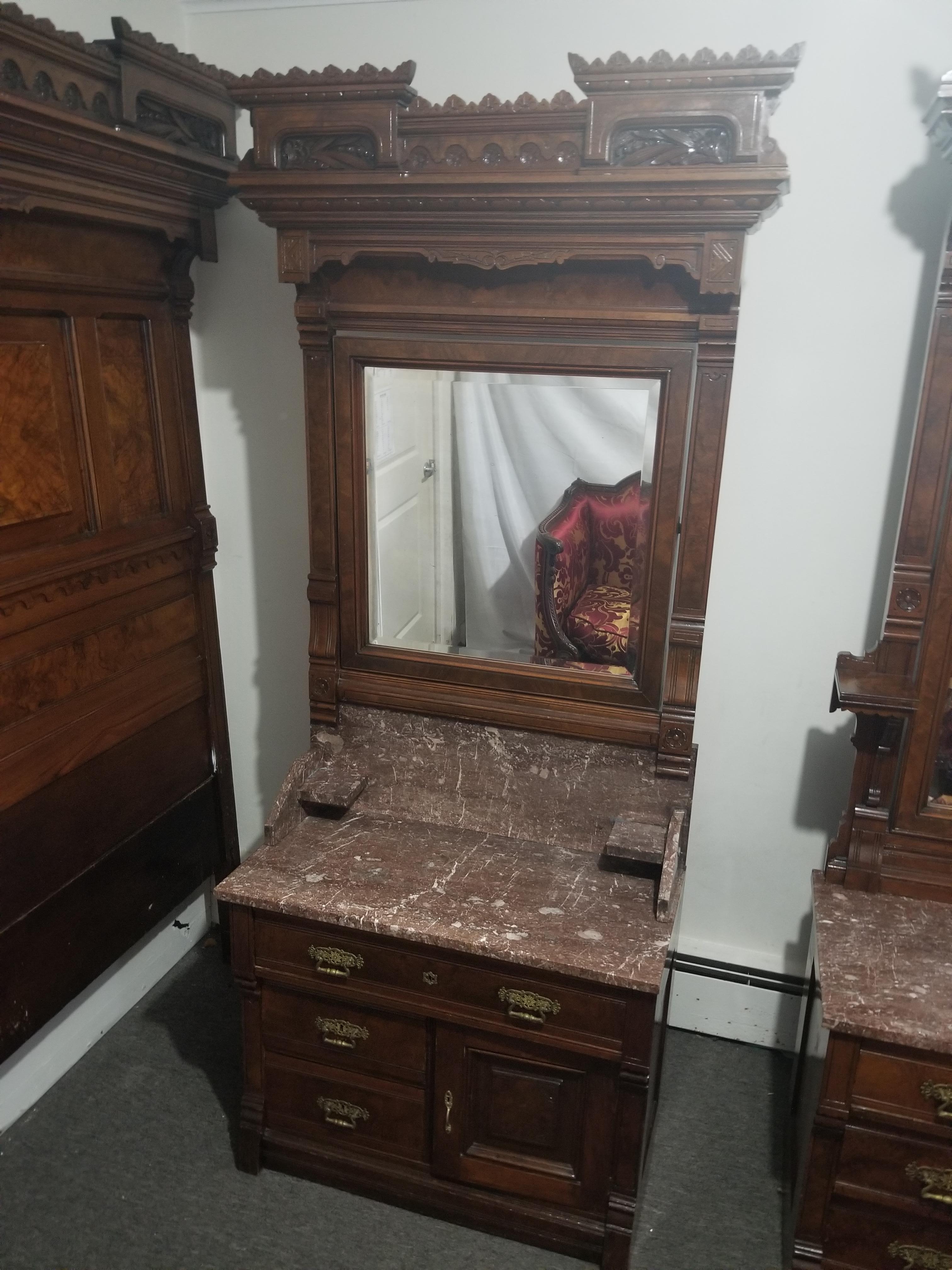 antique walnut bedroom furniture
