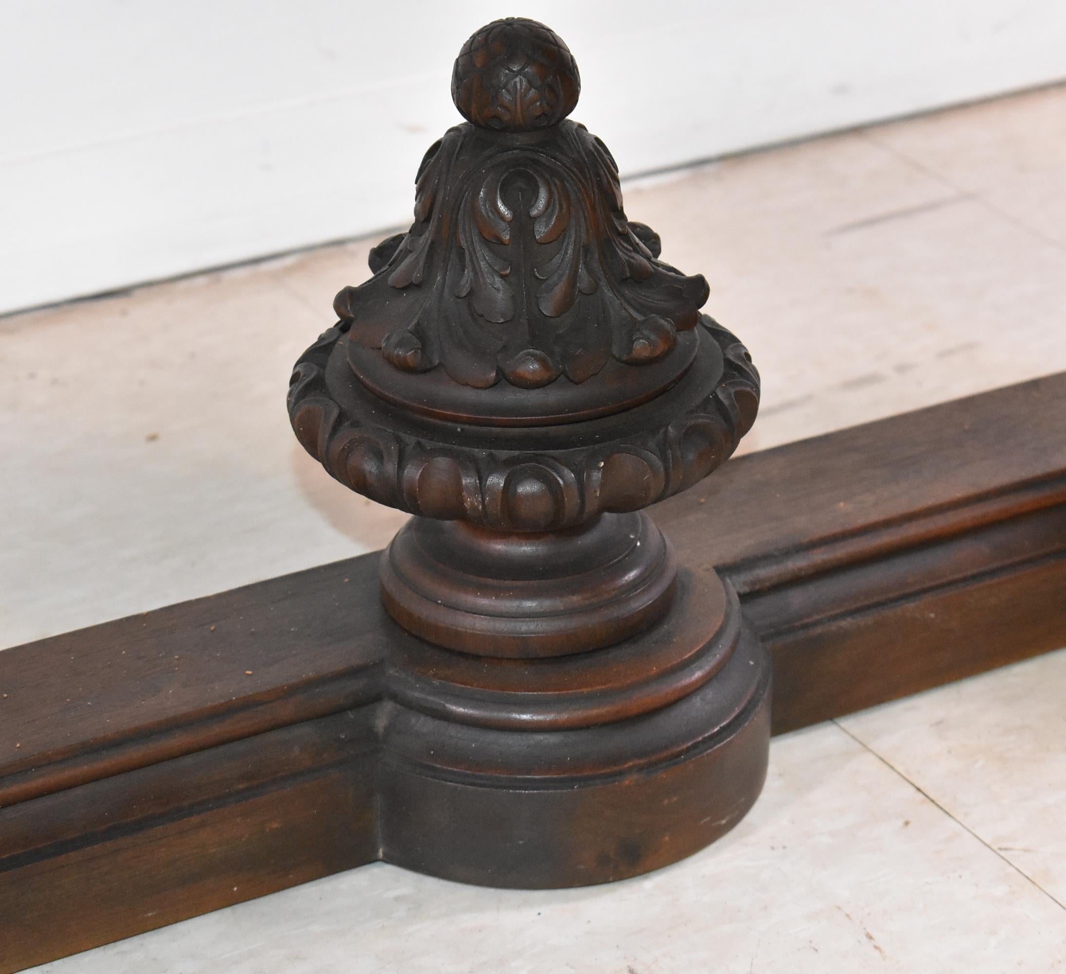 Victorian Carved Walnut Console Table For Sale 4
