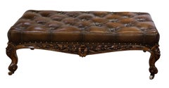 Victorian Carved Walnut Stool, circa 1850