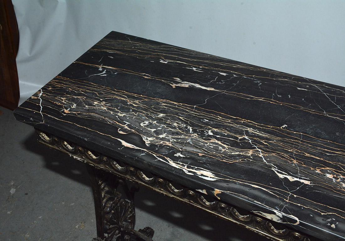 Victorian Cast and Wrought Iron Console Table 2