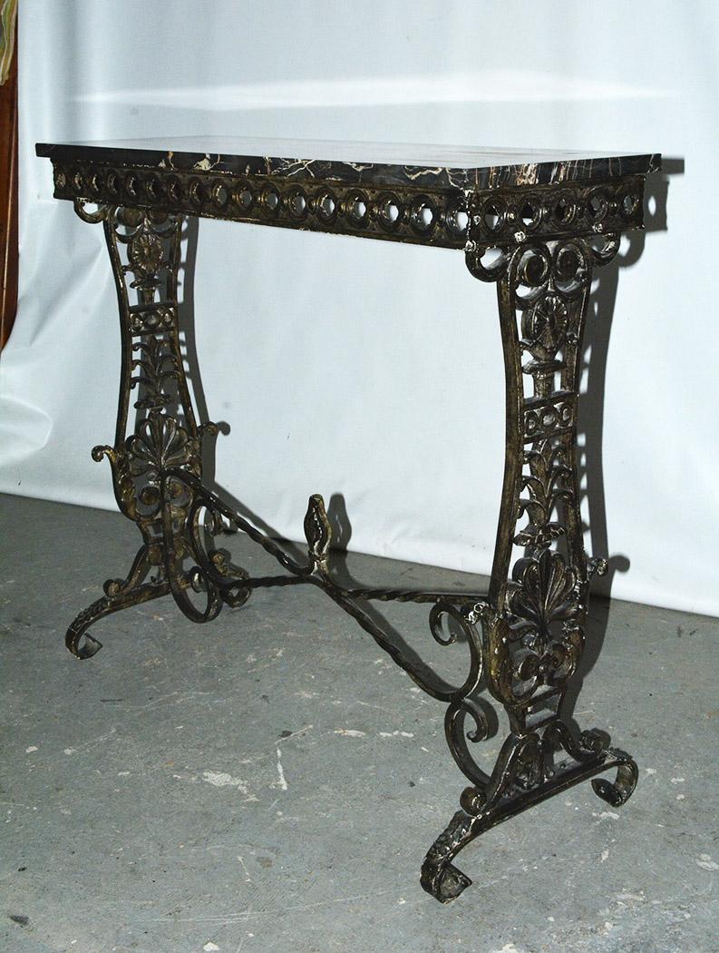 wrought iron hall table