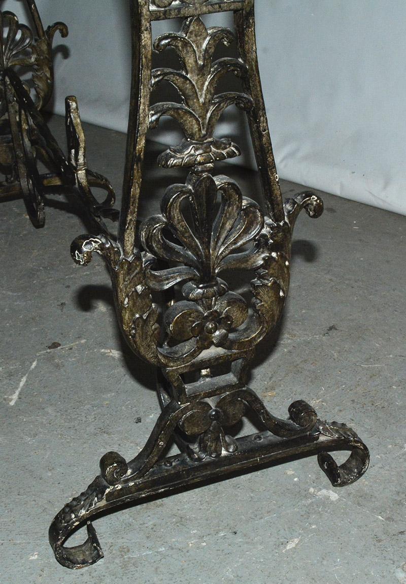 19th Century Victorian Cast and Wrought Iron Console Table