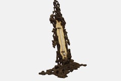 Victorian Cast Iron and Bone Desk Thermometer