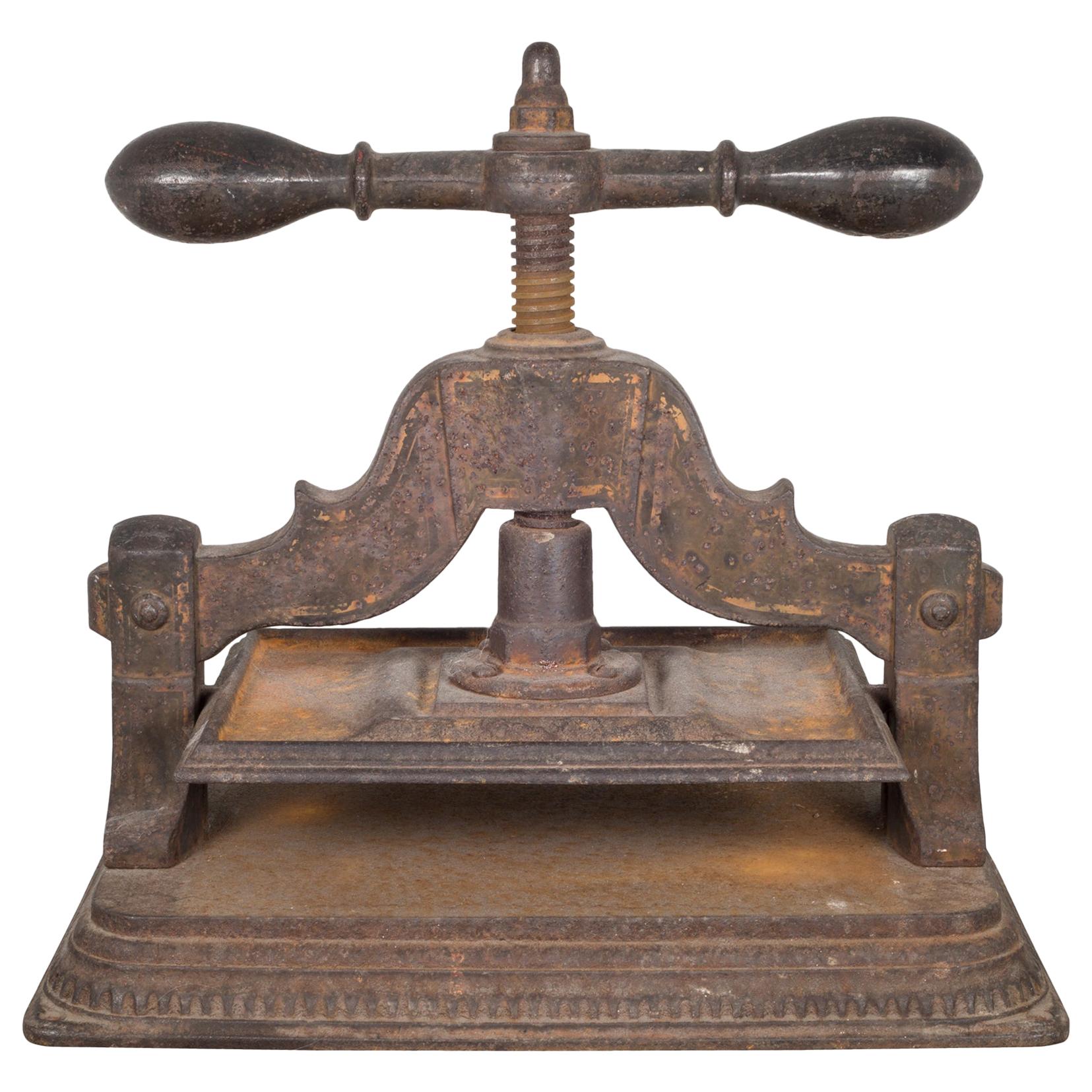 Victorian Cast Iron Book Press, circa 1890