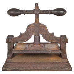 Antique Victorian Cast Iron Book Press, circa 1890