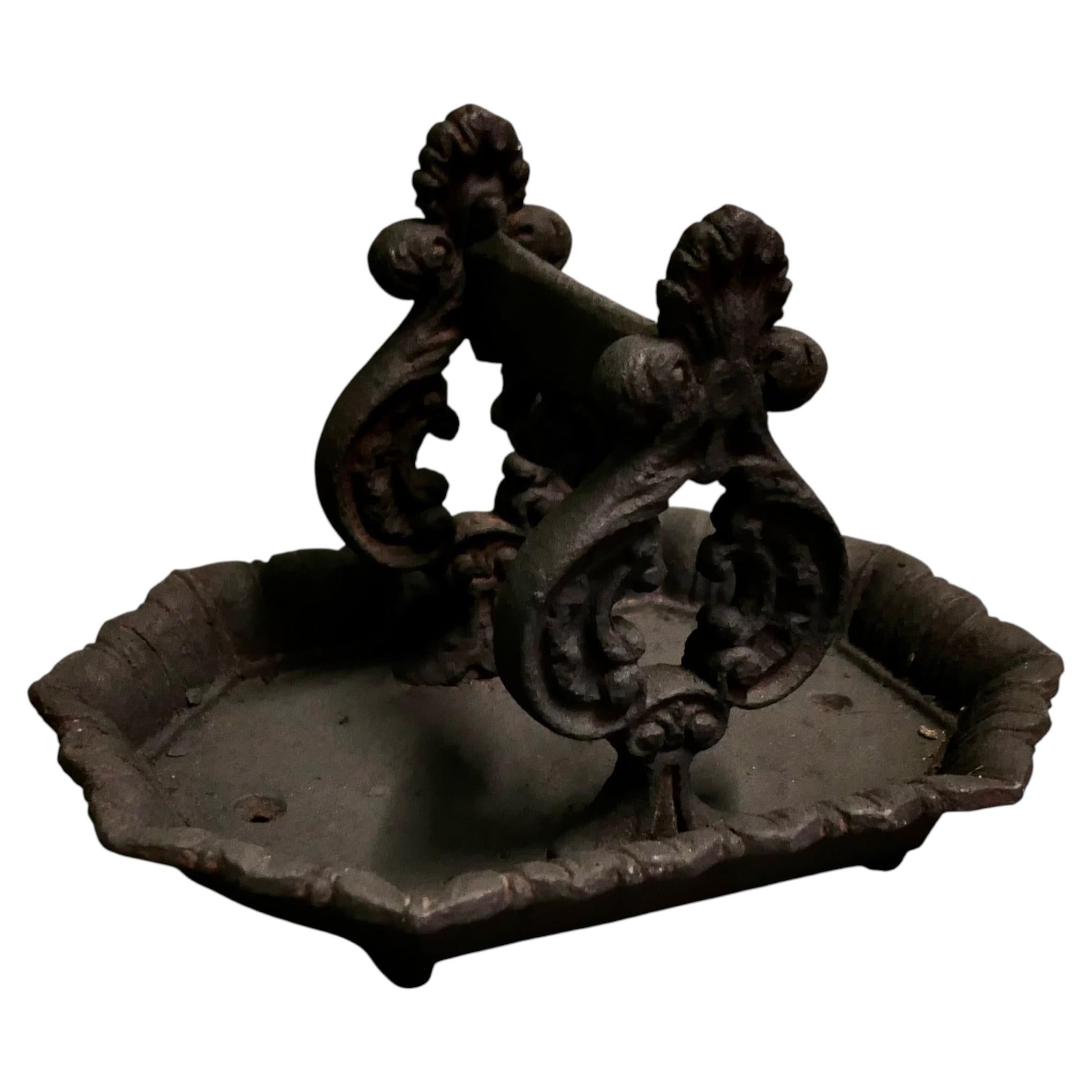 Victorian Cast Iron Boot Scraper by T Holcroft & Sons Ltd Wolverhampton For Sale