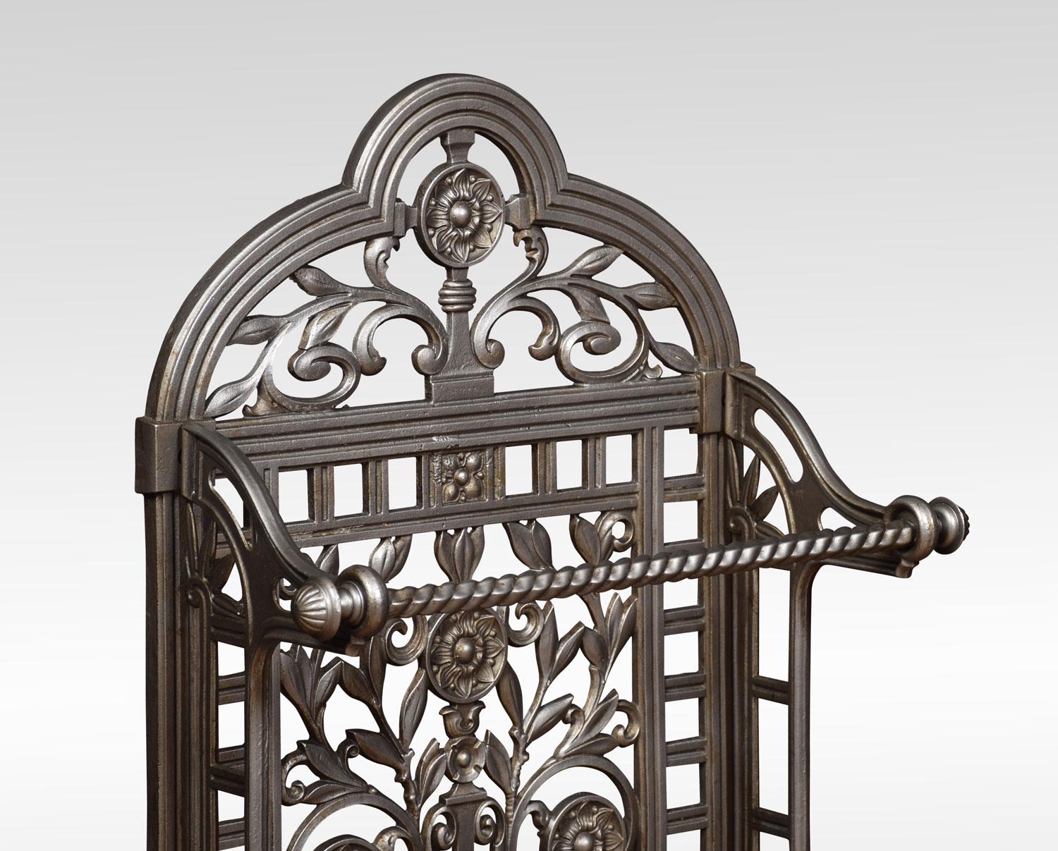 19th Century Victorian Cast Iron Coalbrookdale Style Umbrella Stand