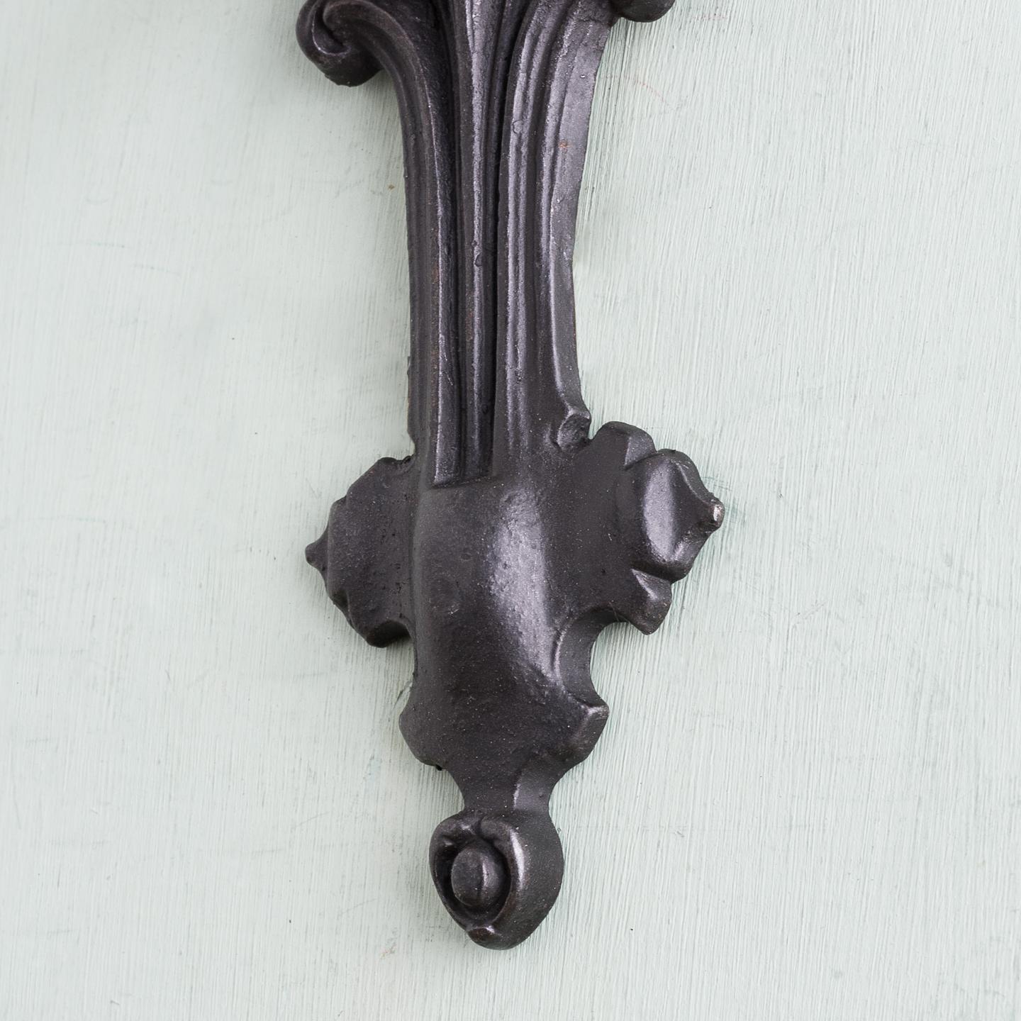 British Victorian Cast Iron Door Knocker Stamped 'Kenrick'