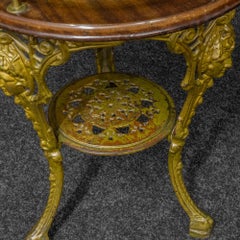 Victorian Cast Iron Drinks Table with Galley