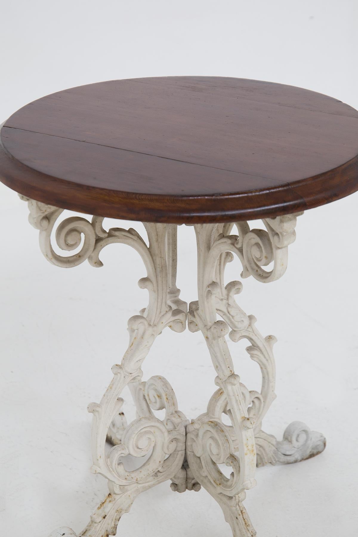 Late 19th Century Victorian Cast Iron English Table in Wood For Sale
