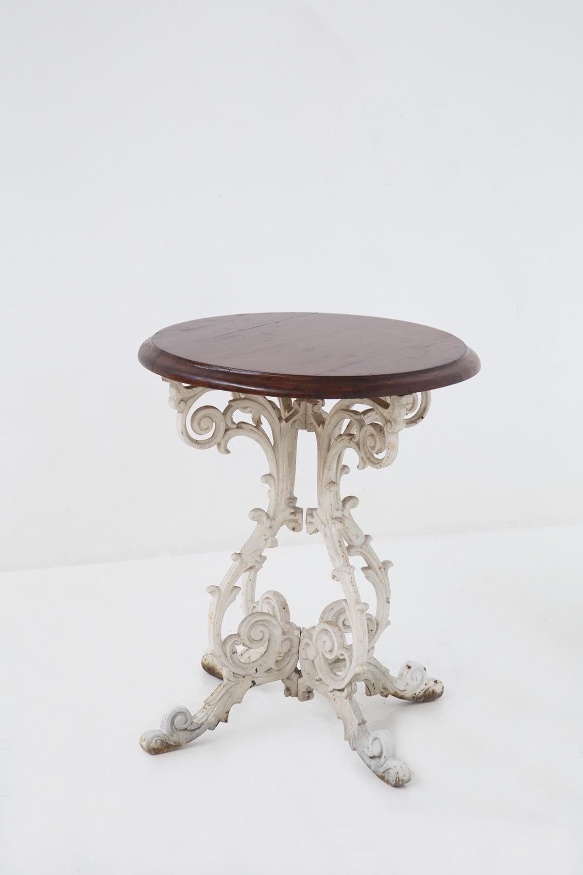 Victorian Cast Iron English Table in Wood For Sale 2