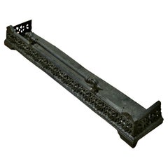 Victorian Cast Iron Fender or Dog Grate