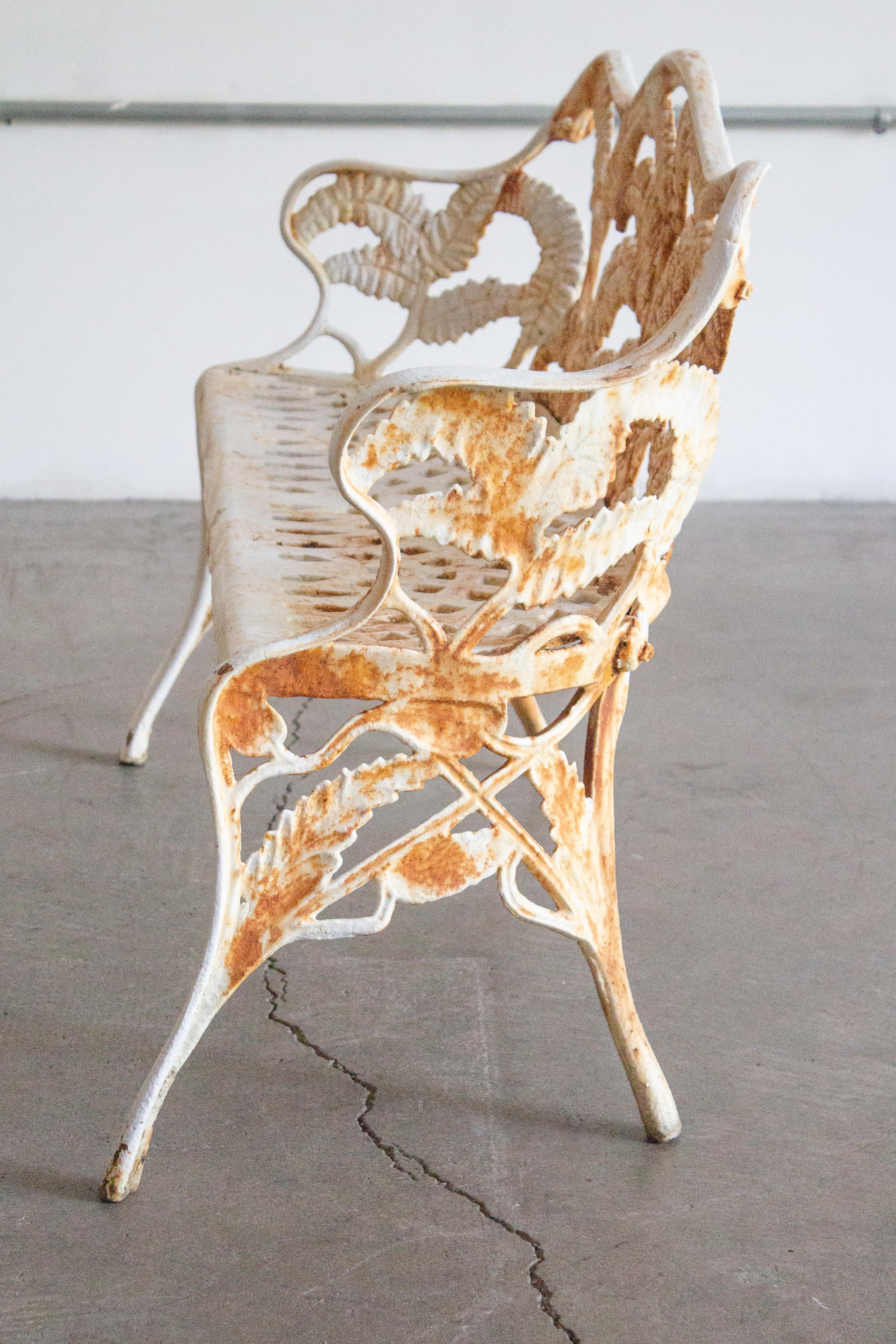 Victorian Cast Iron ‘Fern’ Bench Hierro en venta