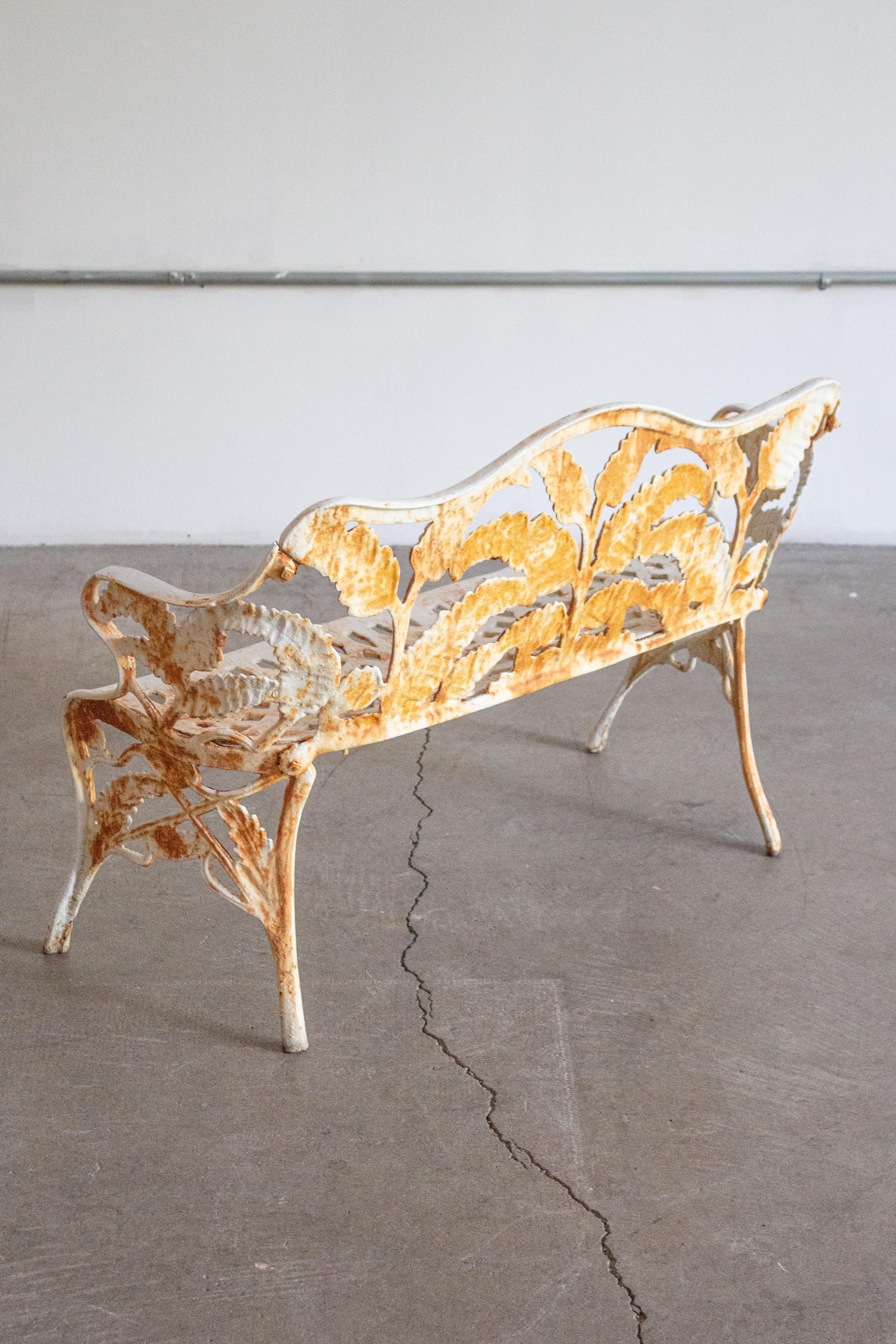 Victorian Cast Iron ‘Fern’ Bench en venta 1