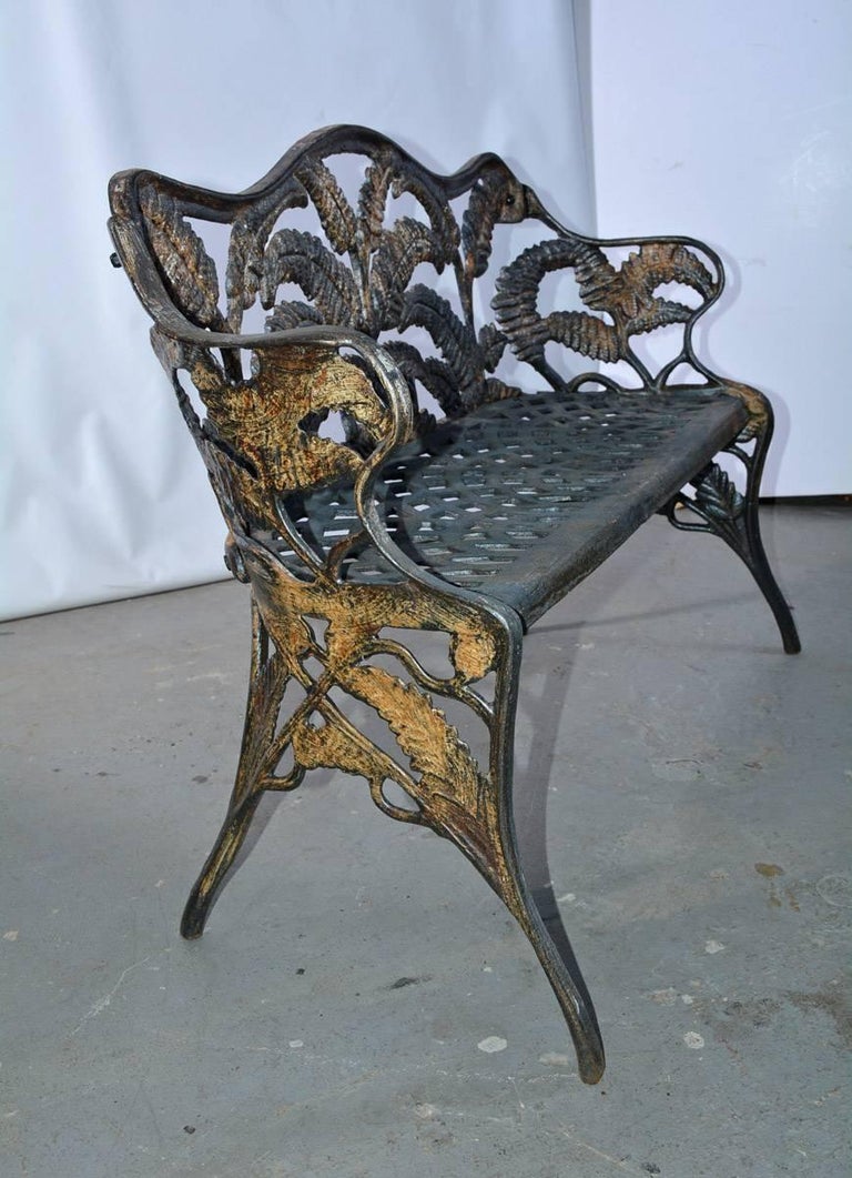 Victorian CastIron Fern Leaf Motif Garden Settee at 1stDibs