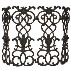 Antique Victorian Cast Iron Fireplace Screen