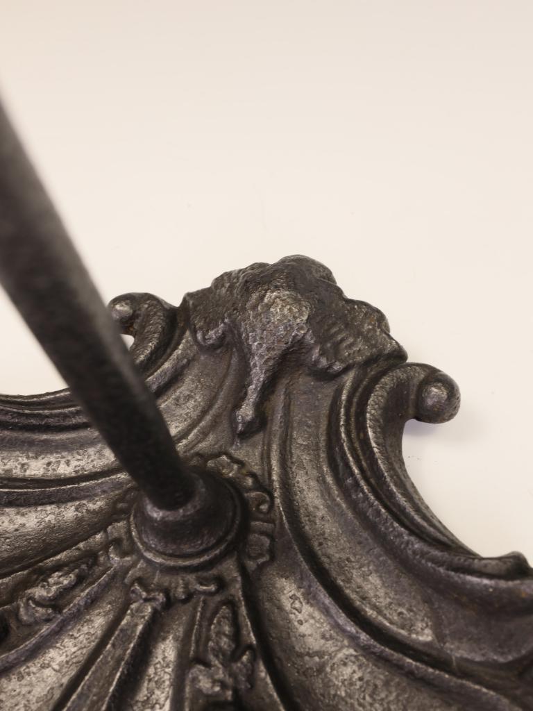 19th Century Victorian Cast Iron Fireside Stick Stand with Naturalistic Bird Motif For Sale
