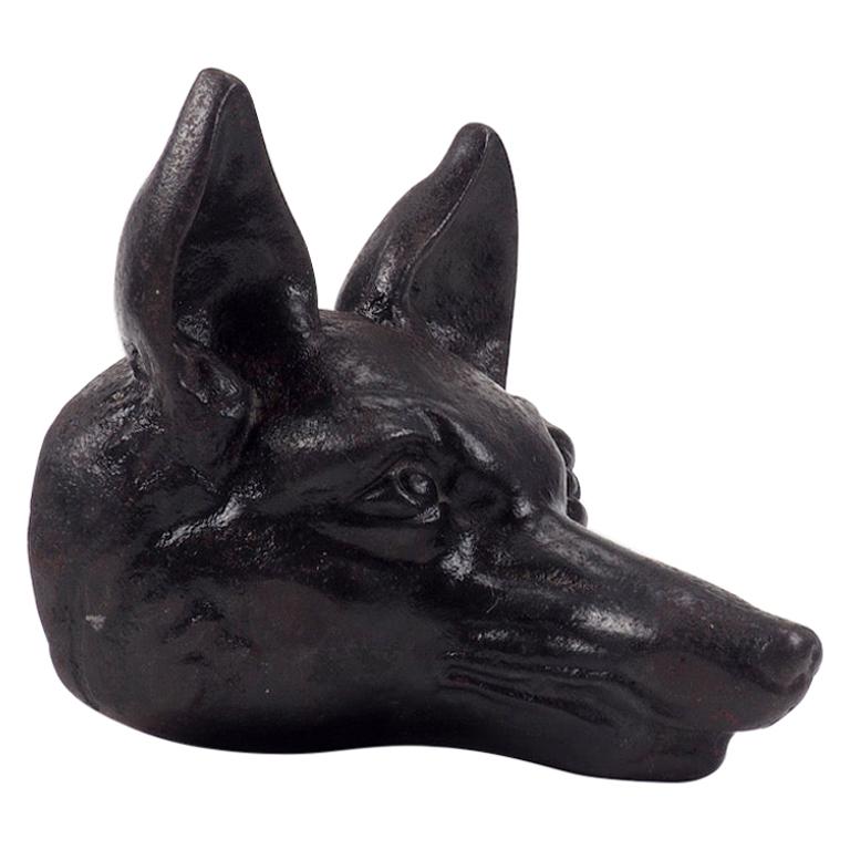 Victorian Cast Iron Fox Head Door Stop at 1stDibs | fox door stop, cast  iron fox doorstop