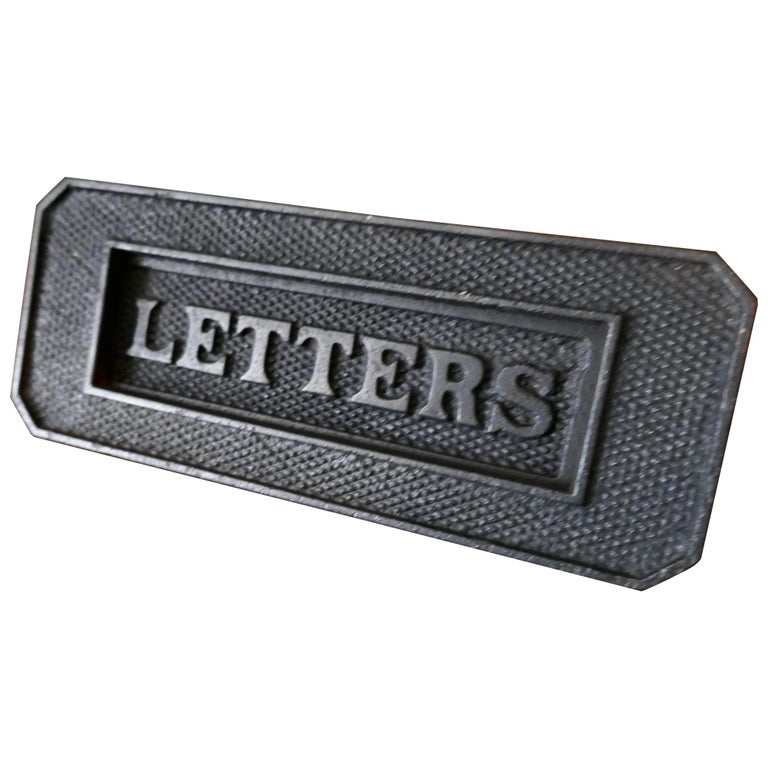 Victorian Cast Iron Front Door "Letters" Box For Sale