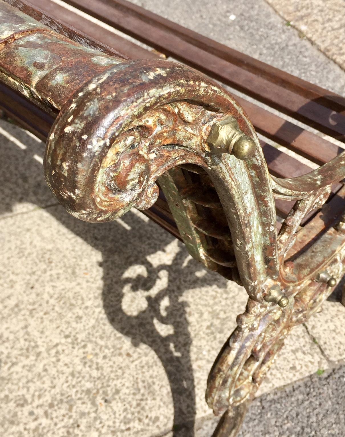 Late 19th Century Victorian Cast Iron Garden Bench by Andrew McLaren & Co, circa 1874