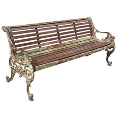 Used Victorian Cast Iron Garden Bench by Andrew McLaren & Co, circa 1874