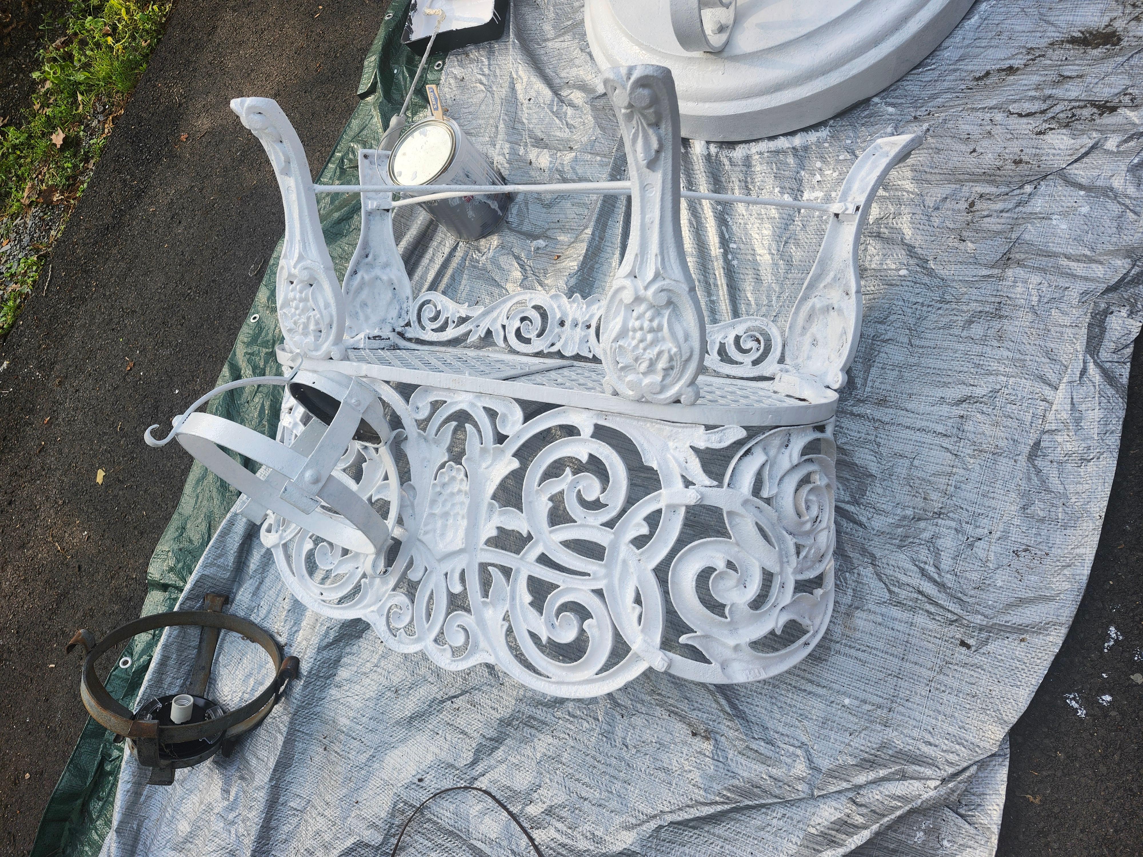 Victorian Cast Iron Garden Bench C 1870 For Sale 7
