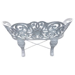 Panchina da giardino vittoriana in ghisa A.I.C. 1870