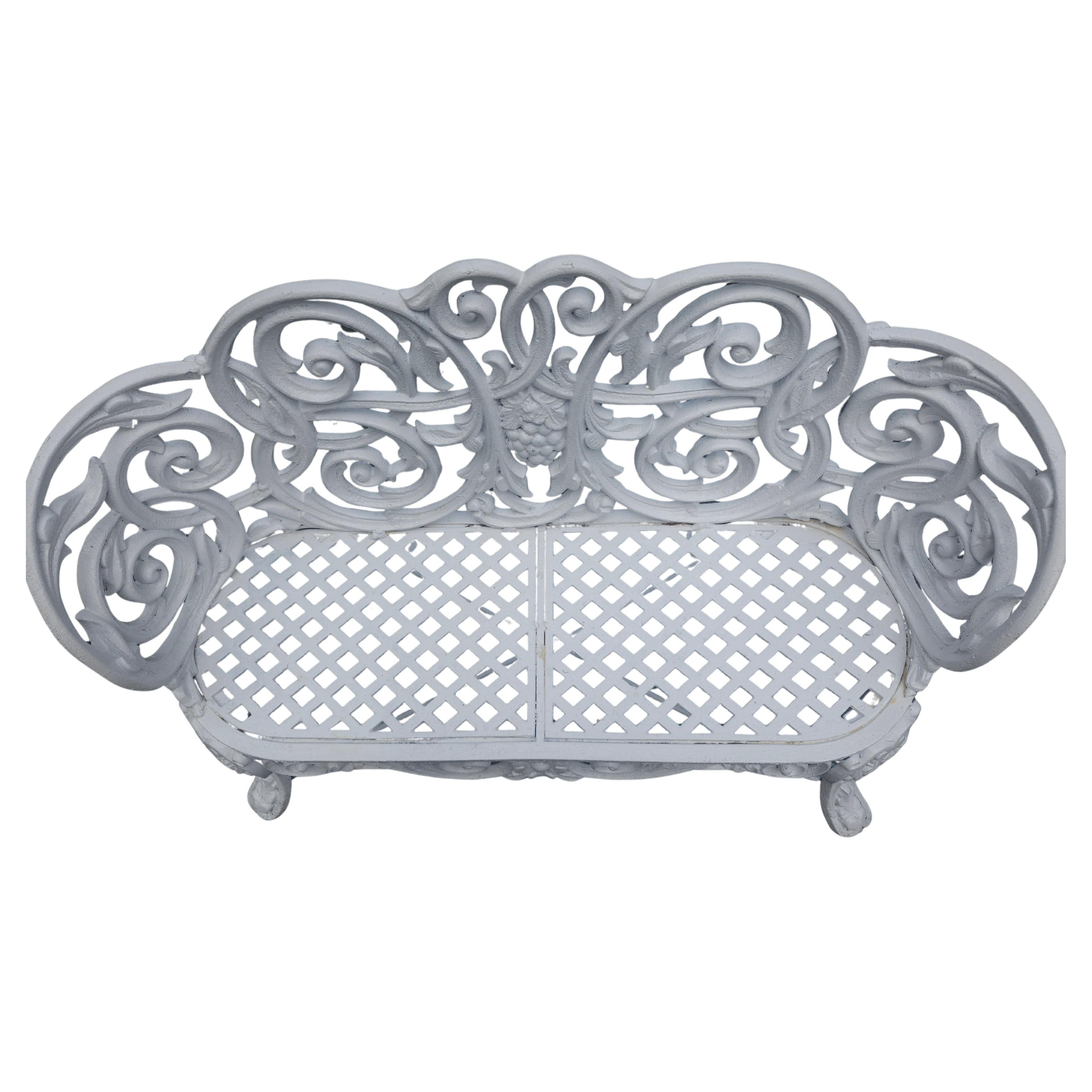 High Victorian Victorian Cast Iron Garden Bench C 1870 For Sale