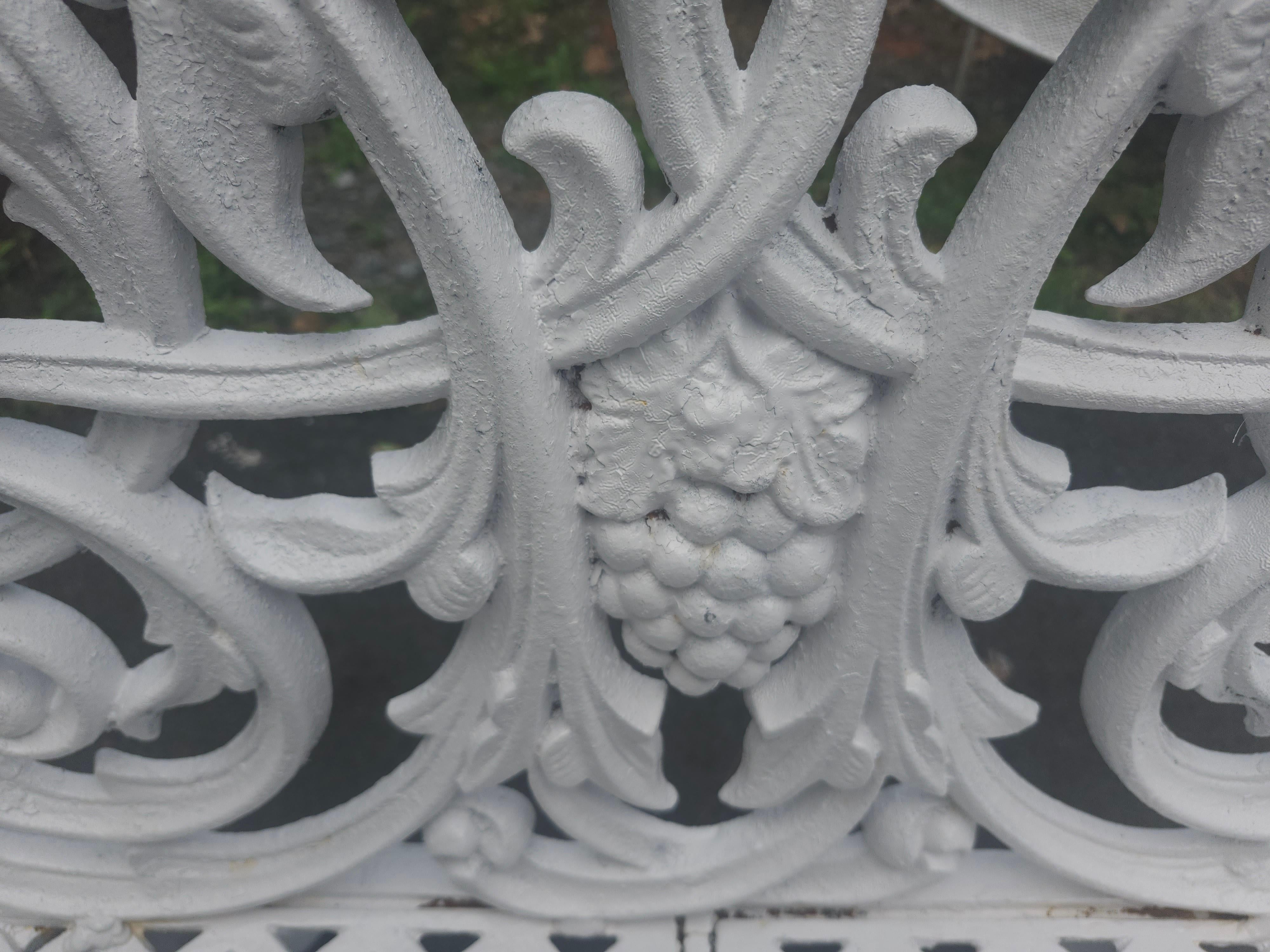 Victorian Cast Iron Garden Bench C 1870 For Sale 1