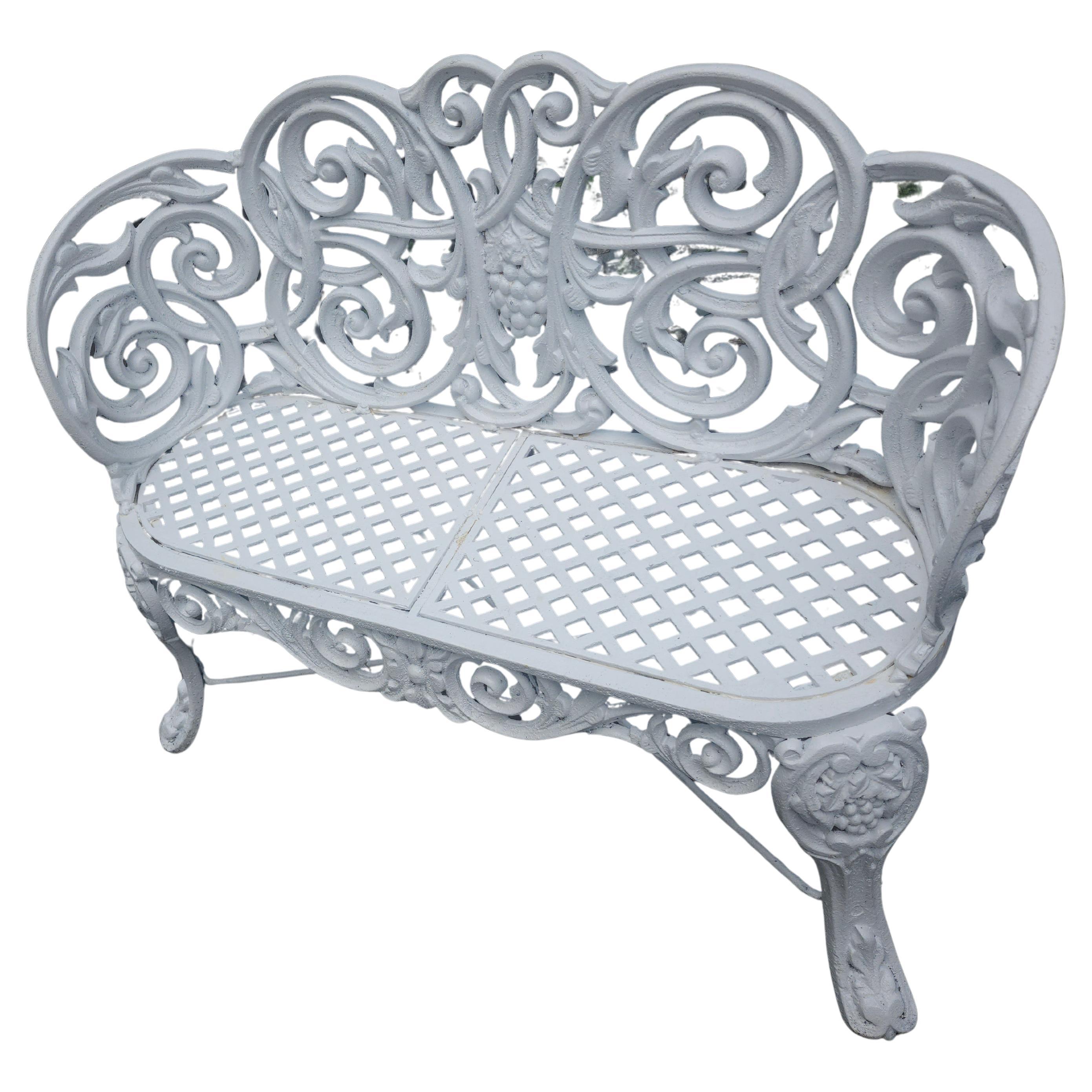 Victorian Cast Iron Garden Bench C 1870 For Sale