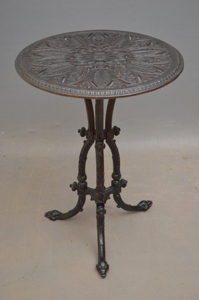Victorian Cast Iron Garden Table at 1stDibs
