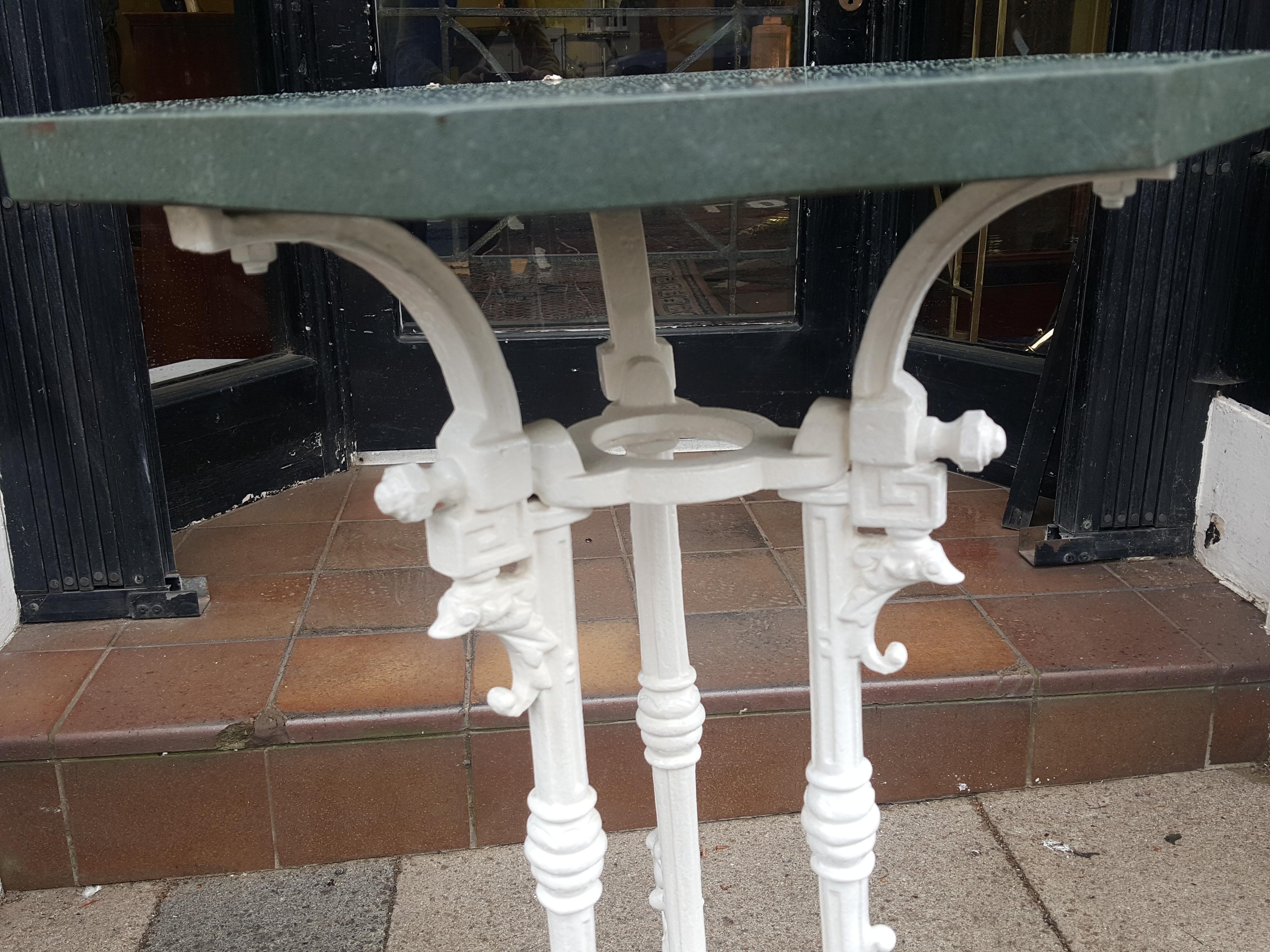 English Victorian Cast Iron Garden Table